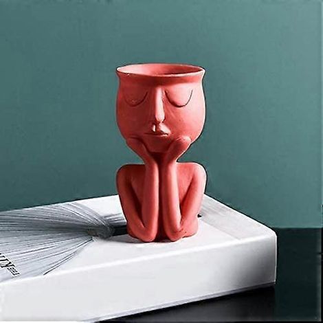 Kreativer nordischer Blumentopf, Vase, Sukkulententopf, abstrakt gemusterter Blumentopf für den Innenbereich oder das Büro