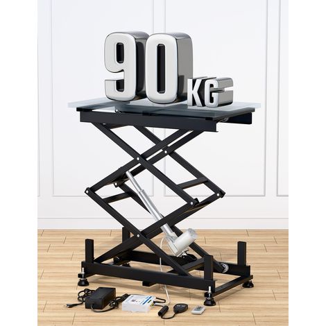 Table élévateur électrique à cisaillement 90kg pour laboratoire atelier automobile hauteur réglable 265-1270mm alimentation AC 100-240V et DC 24-30V (1/5)
