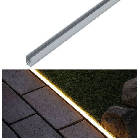 – Profilo in alluminio Plug&ampShine 1m – Sistema di illuminazione a LED esterno – facile Installazione – Protezione IP68 per utilizzo all'aperto (1/5)
