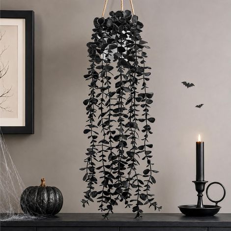 Plante artificielle en pot blanc, vert et noir pour salle de bain, bureau, étagère, chambre à coucher, décoration de la maison (1/5)