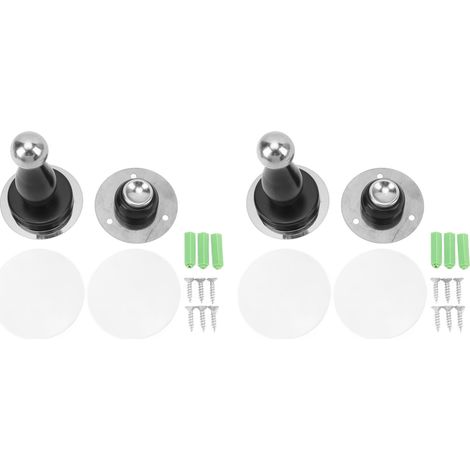 Ortviai Support de Porte Magnétique pour Camping-Car, Caravane et Fourgon – Acier Inoxydable, Silencieux, Noir (Lot de 2)