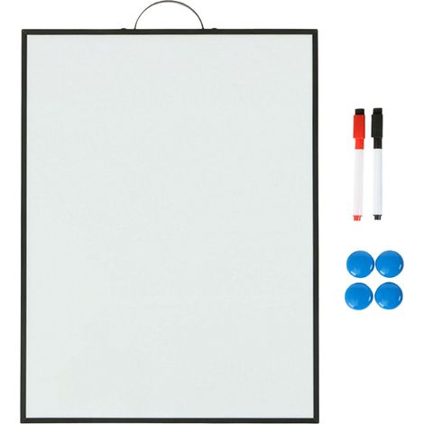 Magnetische whiteboard tafel mit markern und magneten zur wandmontage
