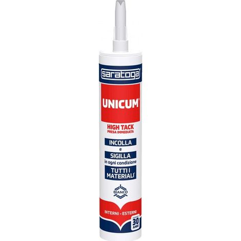 Unicum saratoga colla sigillante silicone estremo hight tack unicum bianco gr460 (1/2)