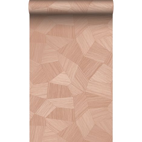 papier peint graphique 3D rose terracotta - Origin Wallcoverings (1/5)