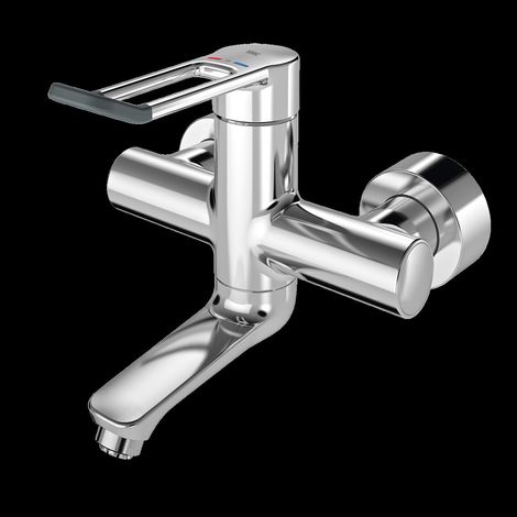 KWC Thermostat-wandbatterie, F4, EHM, Schwenkauslauf, 200 mm, Hebel 148 mm (1/2)