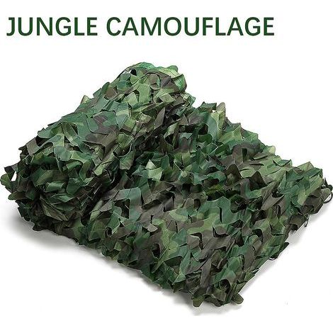 Filet de camouflage, filet de dissimulation pour la chasse, filet d'ombrage pour terrain d'entraînement militaire en forêt, bâche de voiture, filet de clôture, auvent de jardin/terrasse (1/5)