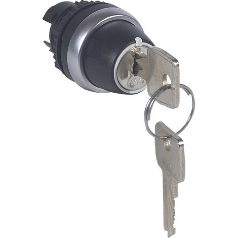Boutons tournants 2 ou 3 positions fixes pour têtes non lumineuses Osmoz - type de boutons - Bouton AVEC CLÉ 2 positions rappel au centre 45 degrés