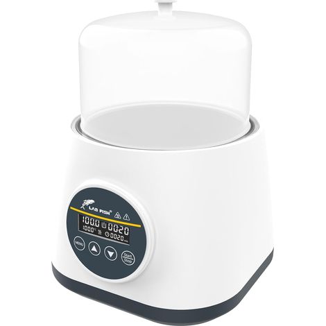 LAB FISH Bain-Marie Laboratoire 2L, Chauffage Précision 100°C, Cuve Inox avec Minuterie et Double Protection Sécheresse, Couvercle Transparent (1/5)