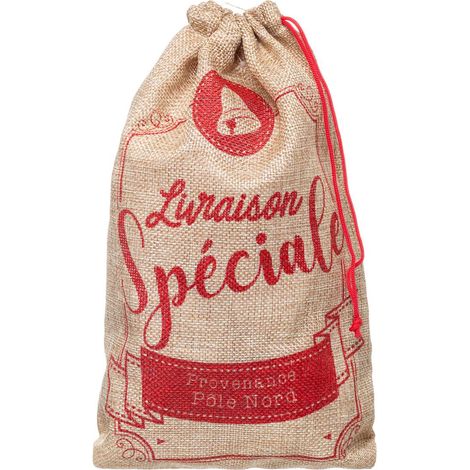 Pm Jute bedruckte Haube 18 x 28 Cm - Feeric lights & christmas