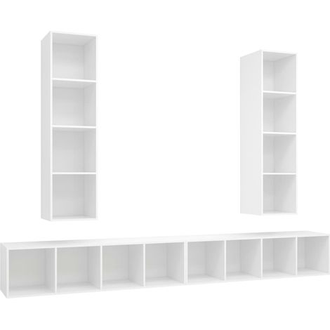 Meubles TV muraux 4 pcs Blanc (1/5)