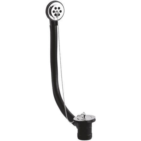 Nuie Chrome Standard Bath Waste and Overflow with Plug and Ball Chain - E396 (1/5)