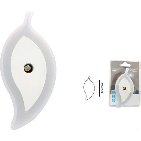 TRADE SHOP - Luce Notturna A Led Forma Foglia Luce Bianca Lampada Per Camera Corridoio Dt2194 -