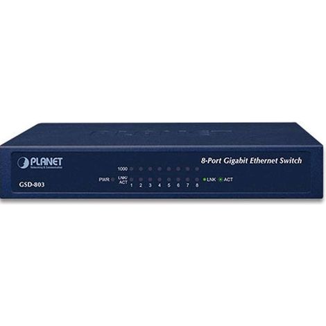 Planet 8-P 10/100/1000Mbps Gigabit, GSD-803 (1/3)