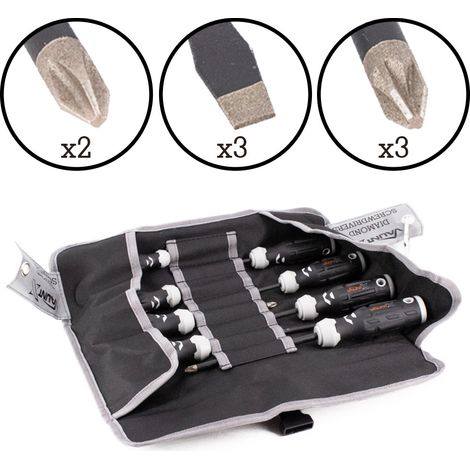 Vaunt X 8 Piece Diamond Tipped Screwdriver Set Magnetic Carbon Steel X1442000 (1/5)