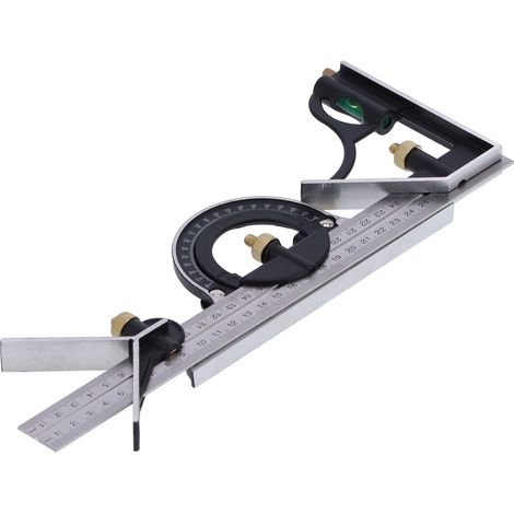 Règle combinée en acier inoxydable, pied à coulisse, rapporteur d'angle, outil de mesure pour bois, 300mm (1/5)