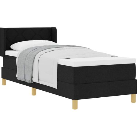 Maison Exclusive - Letto a molle con testiera Nero 200 x 80 cm Tessuto (1/5)