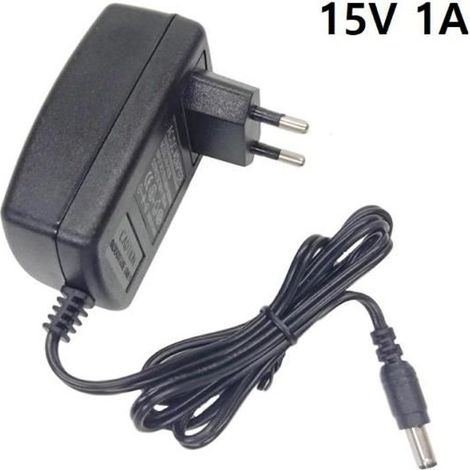 Chargeur secteur 15V 1A – Prise EU, embout 5,5x2,5 mm – Universel – Pour appareils électroniques (1/4)