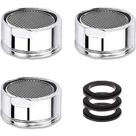 Mousseur Robinet M22/M21,5, 3 Pièces Aerateur Robinet Economie D'eau Avec Filtre en Acier Inoxydable, Aérateur de Filtre a Eau Robinet(21,5mm Filetage Mâle)- (1/5)
