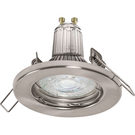 OSRAM spot encastrables en nickel brossé avec LED 5x2.6W GU10, protection IP20 pour l'intérieur
