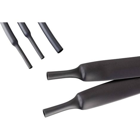 Hongshang HRA2 200/65 Termoretraibile con colla Nero 200 mm 65 mm Restringimento:4:1 1.22 m