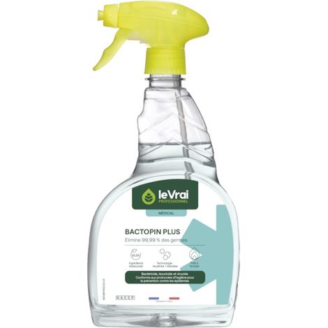 Détergent désinfectant odorisant Le Vrai Bactopin Plus - Spray de 750 ml (1/4)