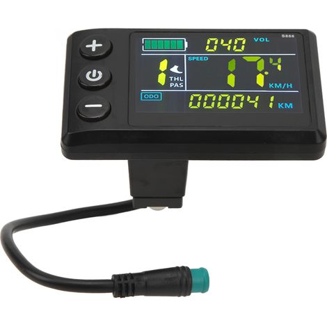 Écran LCD étanche ABS S866 pour vélo électrique, panneau de contrôle couleur pour scooter, accessoires de modification lithium. (1/5)