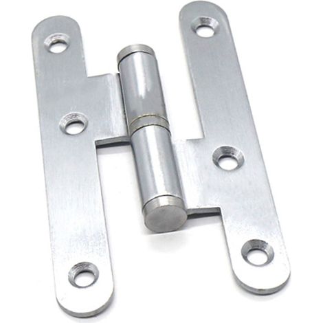 Paumelle menuiserie inox bouts ronds droite 95 x 53 x 2mm Bois (1/2)