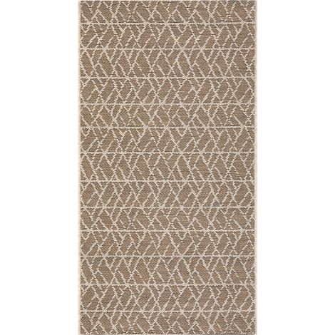 Tapis de Passage Intérieur et Extérieur en Polypropylène à Motifs Coloris Lin 60 x 110 cm - PANGIVO (1/3)