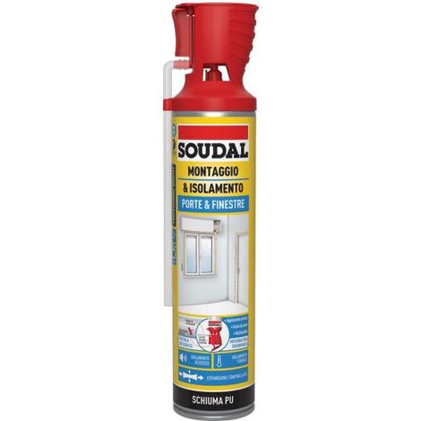schiuma poliuretanica porte e finestre con applicatore soudal 600 ml (1/3)
