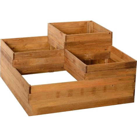 Jardinera de madera impregnada