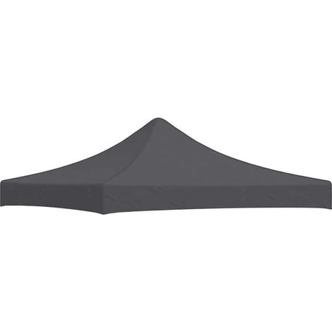 Toit de tente de réception 3 x 3 m anthracite - Accessoire pour tonnelle tente de réception jardin extérieur (1/5)