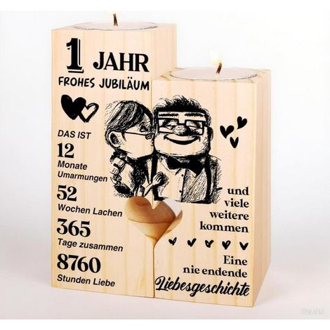 Kerzenständer Holz Hochzeitstag Geschenk 1 1. Hochzeitstag Geschenke (1/5)