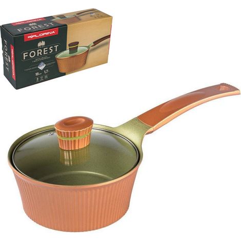 Pentola in alluminio Florina Forest con coperchio, 18 cm, 1,7 l