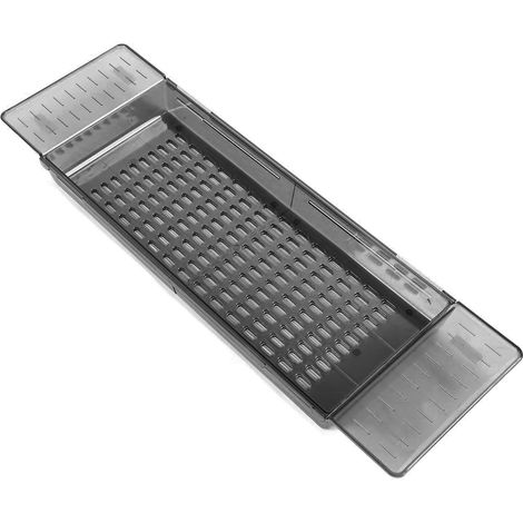 Bathtub Tray Expandable Bathtub Shelf Bathtub Caddy Tray With Non Slip Handle for Bedroom Light Gray (1/5)