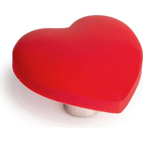 Bouton de meuble  Style décoratif  En PVC-ZAMAK  Finition rouge  Mesures 414125mm  Système de fixation  Comprend des vis M4  4 unités - talla