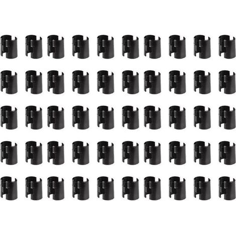 50 clips pour étagères grillagées, clips de verrouillage pour étagères grillagées, manchons d'étagère, manchons d'étagère, clips de verrouillage de rechange pour étagères (1/4)