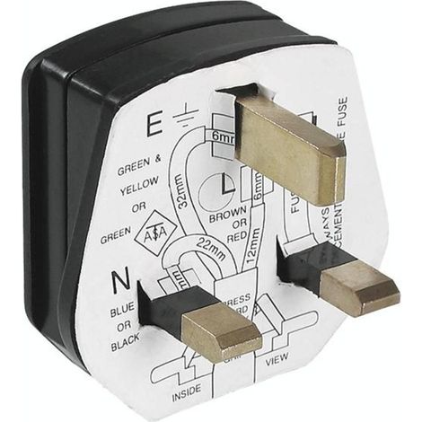 Bachmann 910.176 enchufe eléctrico angular negro 250 V 13 A