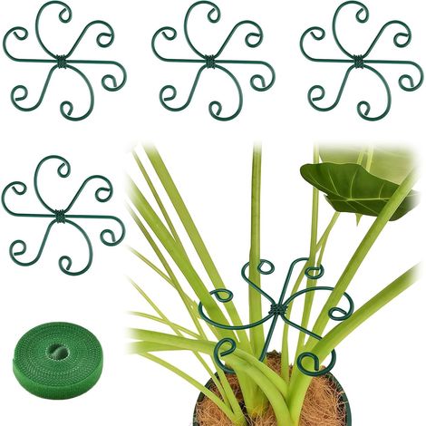 4 PCS Tuteur Monstera Support Plante Grimpante en Métal Vert (1/5)