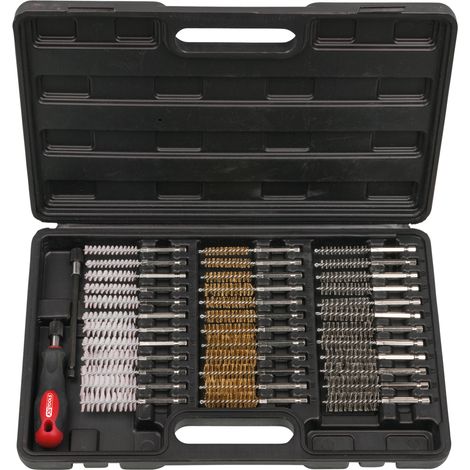 KS Tools - Jeu de brosses de nettoyage pour puit de bougie de préchauffage ou d'injecteur - 340.0010 (1/3)