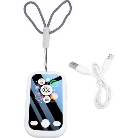 L'écran LCD de détecteur de compteur de qualité de l'air numérique portable détecte l'humidité PM2,5 PM10 PM1.0 pour les voyages à domicile intérieur haute précision blanc (1/5)