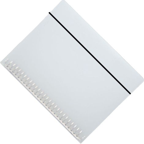 Ordnerhülle aus transparentem, weißem Kunststoff, abnehmbar, großes Fassungsvermögen, für Akten und Notizen, B5, 26 Löcher (217 x 275 mm / 8,5 x 10,8 Zoll) (1/4)