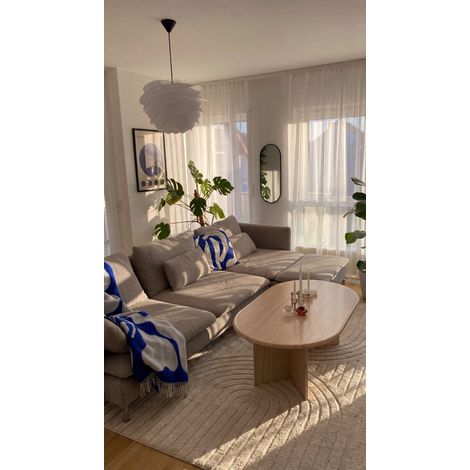 Tapis en laine Labyrinth Lux - Tapis en laine  - 290x190cm, Rectangular - 100% Laine vierge - Tufté main - Crème