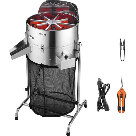Effeuilleuse Électrique 415 mm Coupe-bourgeons Inclinable avec Lame Acier Inoxydable, Machine à Effeuiller Hydroponique avec Sac de Collecte, pour Bourgeons Fleurs Feuilles, Herbes Aromatiques (1/5)