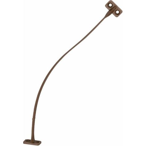 Lot de 2 limiteurs d'ouverture de porte meuble 200mm – Compas de retenue à visser – Plastique marron pour usage intensif (1/2)