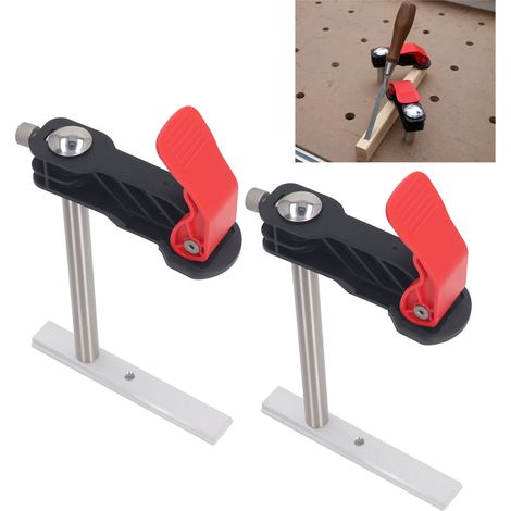Serre-joint à rainure coulissante allongée pour le travail du bois, pour planches de bois massif de bureau, verrouillage pratique, rapide et facile des planches pressées. (1/5)