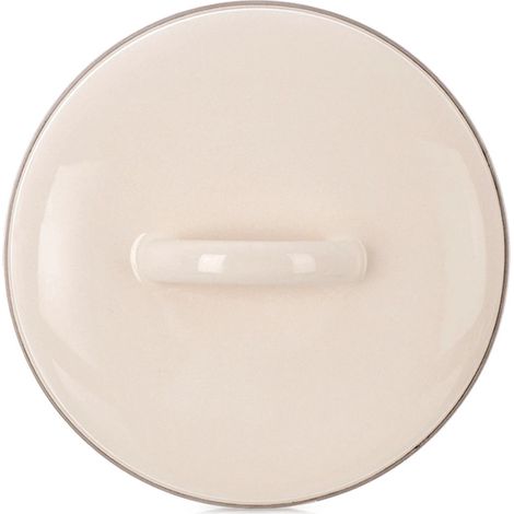 Enamel-Coated Steel Lid for 14 cm Pots, Cream (1/5)