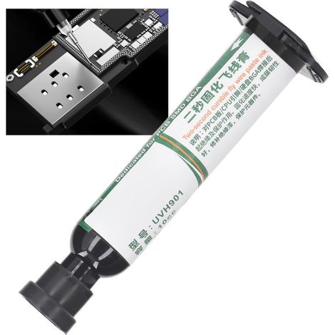Agent de durcissement isolant à séchage rapide UV 2 en 1, peinture durcie aux UV, sèche en 2 secondes, ne s'écaille pas, résine de soudure résistante aux hautes températures, peinture de protection po (1/5)