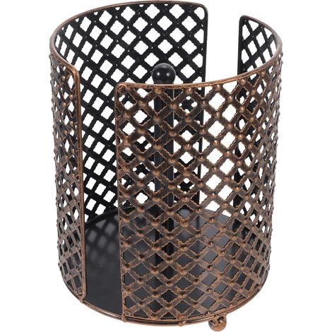 Porte-Rouleau de Papier Toilette Vertical en Fer Vintage Support Multifonction sans Perçage pour Salle de Bain Cuisine Étagère Rangement (1/5)
