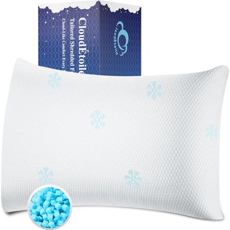 Oreiller Ergonomique Cervical Mémoire Forme Déchiquetée, Réglable 60x40 cm (1/5)