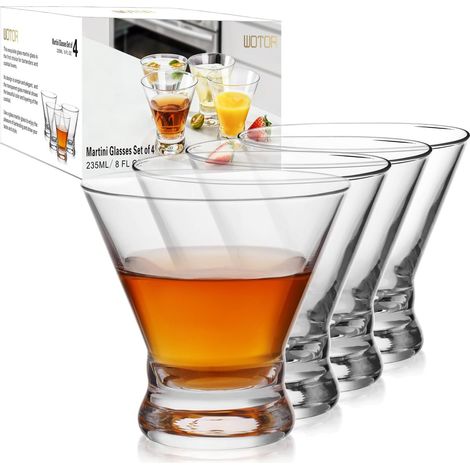 Verres à martini sans pied 236 ml – Élégance moderne